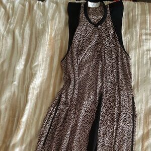 A.L.C. Black and Cream Silk Duster